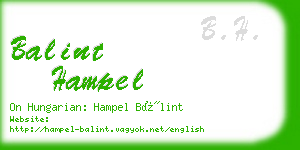 balint hampel business card
